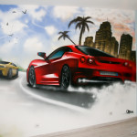 decoration chambre voiture de course