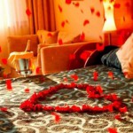 decoration de lit pour la saint valentin