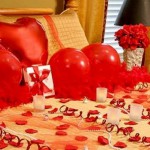 decoration de lit pour la saint valentin