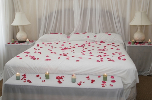 decoration de lit pour la saint valentin