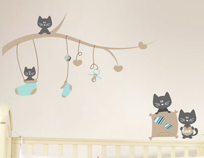 deco chambre bebe chat