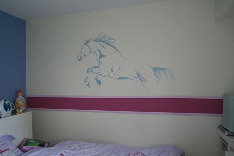 deco chambre fille avec chevaux