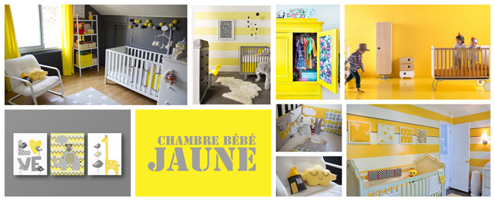deco chambre garcon jaune