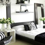 decoration chambre a coucher noir et blanc