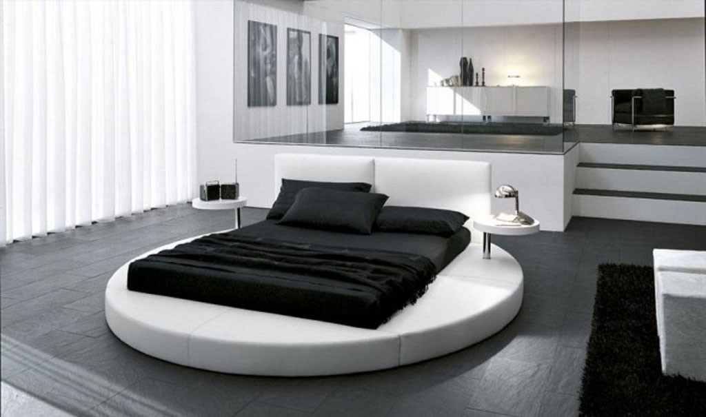 decoration chambre a coucher noir et blanc