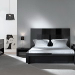 decoration chambre a coucher noir et blanc