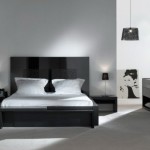 decoration chambre a coucher noir et blanc