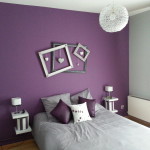 decoration chambre mauve et gris