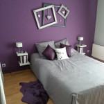 decoration chambre mauve et gris