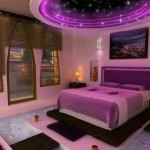 decoration chambre mauve et gris