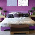 decoration chambre mauve et gris