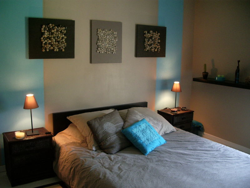 decoration chambre turquoise