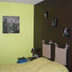 decoration chambre vert anis et chocolat