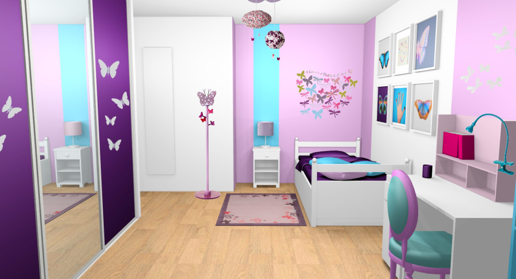 decoration interieur chambre fille