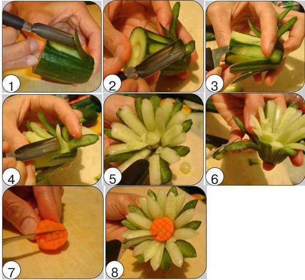 faire decoration avec legumes