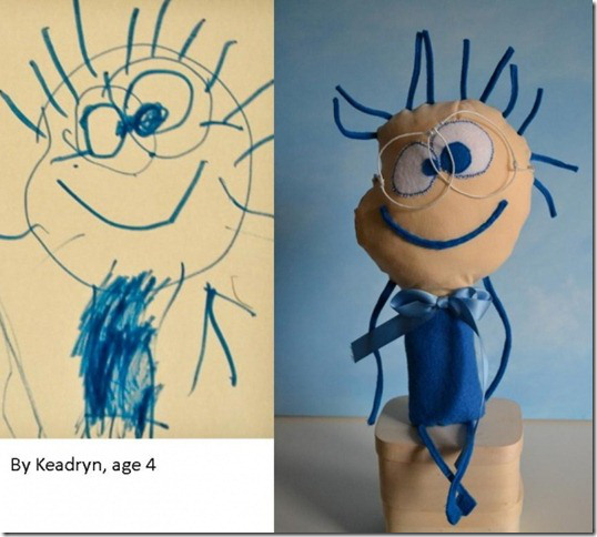 faire un doudou a partir d un dessin