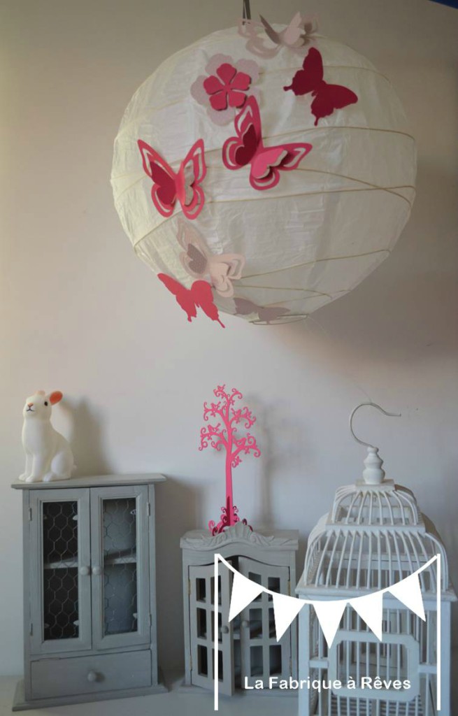 luminaire chambre bebe papillon