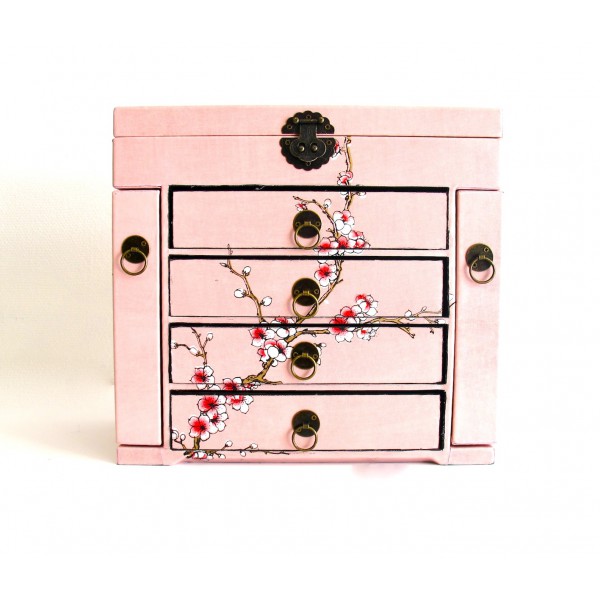 Boîte à Bijoux Style Japonisant - Occasion - Écrin Déco Vintage