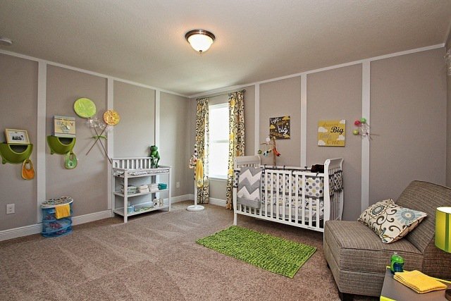 deco chambre bebe gris et vert