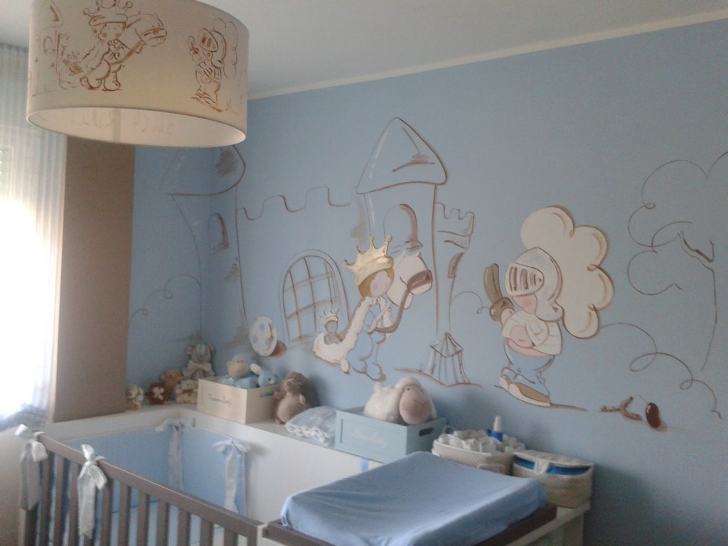 deco chambre bebe taupe turquoise