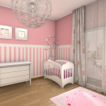 deco chambre fille rose et blanc