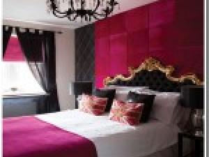 deco chambre noir blanc rose