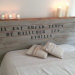 deco chambre tete de lit bois