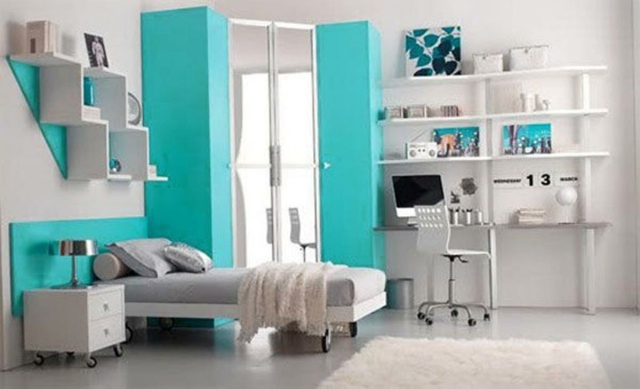 decoration chambre ado bleu