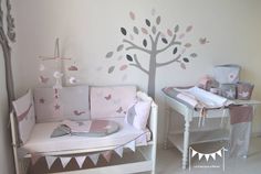 decoration chambre bebe rose et gris