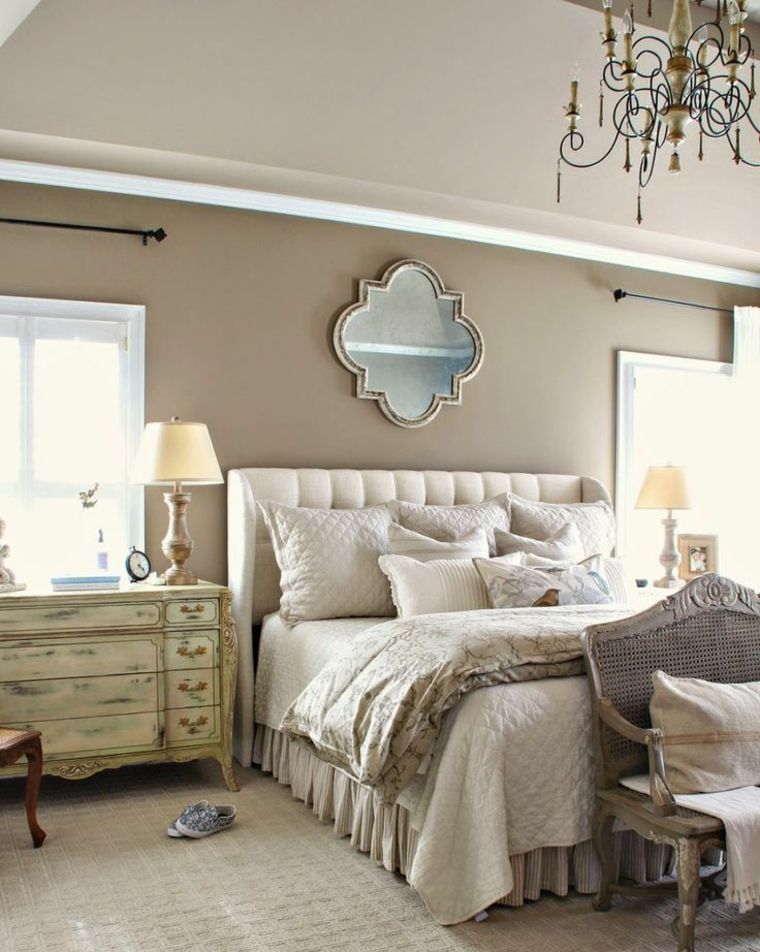 decoration chambre beige et blanc