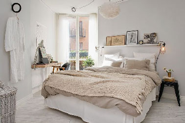 decoration chambre beige et blanc