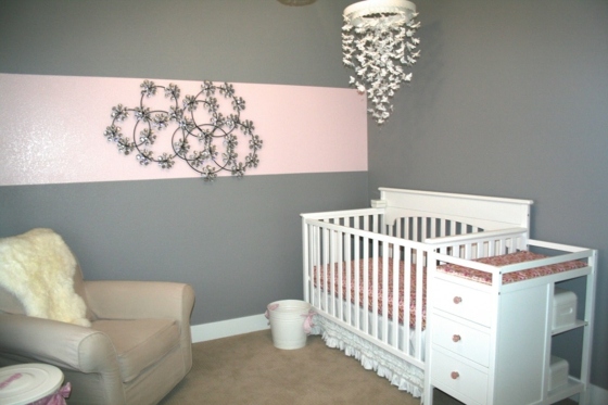 decoration chambre fille gris