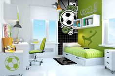 decoration chambre garcon soccer