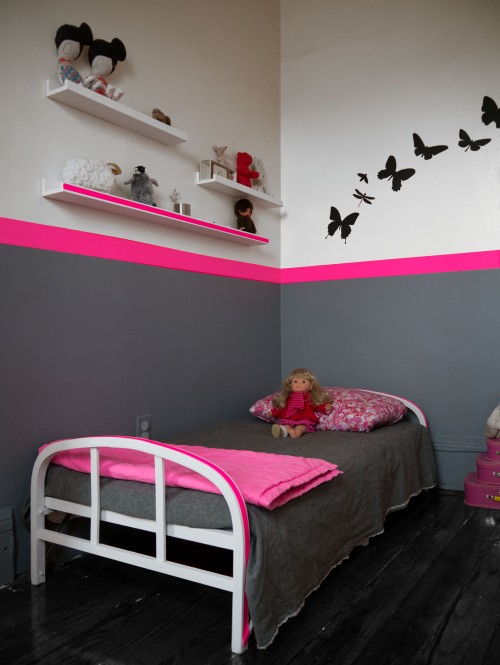 decoration chambre rose et gris