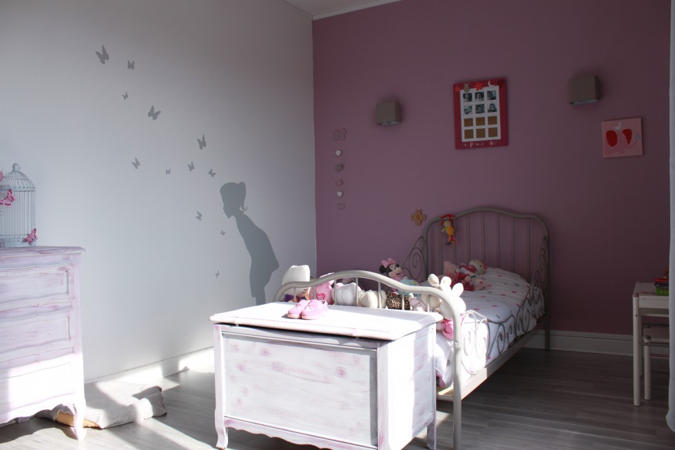 decoration chambre rose et gris