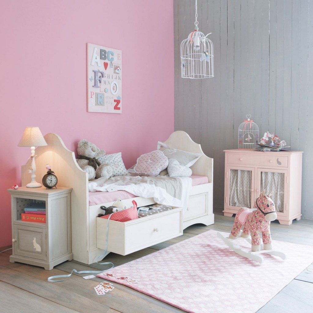 decoration chambre rose et gris