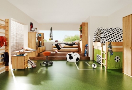 decoration chambre theme foot
