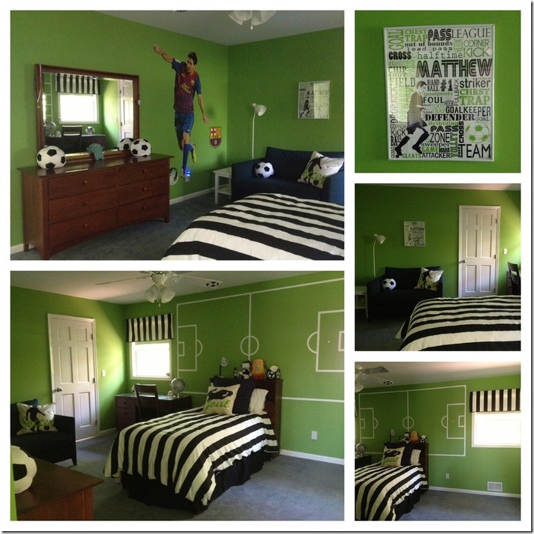 decoration chambre theme foot
