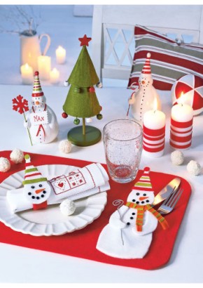fabriquer deco de table pour noel