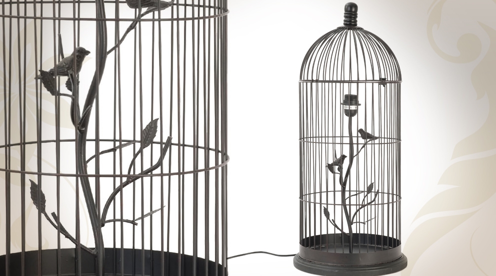 lampe cage oiseaux deco