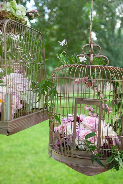 lampe cage oiseaux deco