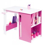 bureau pour fille rose