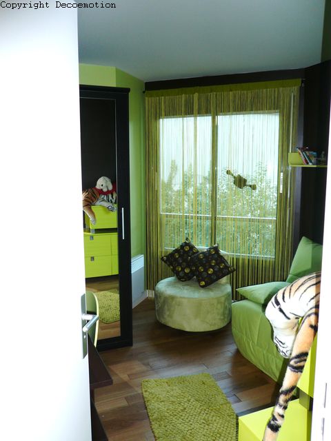 chambre deco vert anis