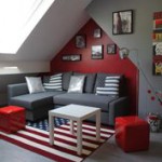 deco chambre ado garcon rouge noir