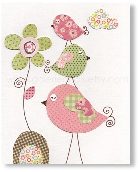 deco chambre bebe fille oiseau
