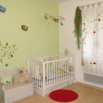deco chambre bebe garcon vert