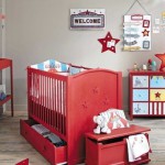 decoration chambre bebe rouge