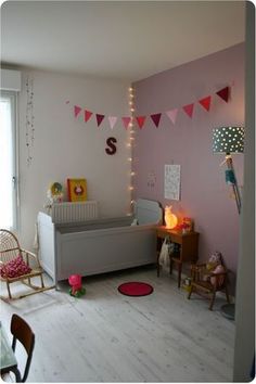 decoration chambre fille vieux rose