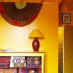 decoration chambre jaune et marron