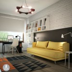 decoration chambre jaune et marron